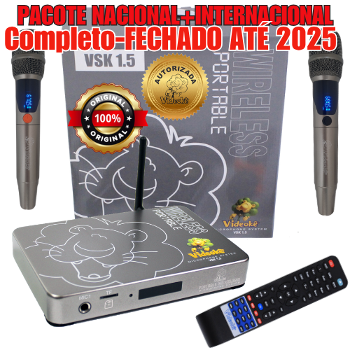 Aparelho de Videokê VSK 1.5 com 12.999 Canções