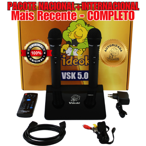 Aparelho de videokê VSK 5.0 com 13.199 Canções